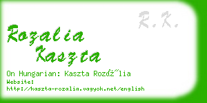 rozalia kaszta business card